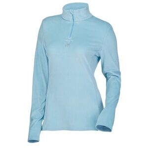 Spyder Light Green 1/4-Zip Turtleneck Long Sleeve Top